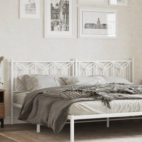 Testiera İn Metallo Bianco 200 Cm /