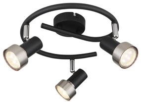 Globo 57917-3N - Faretto  MASON 3xGU10/25W/230V nero/argento