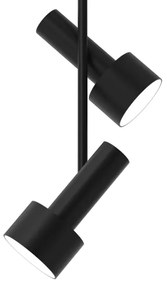 Lampadario a sospensione con supporto rigido LINTERNA 2xGX53/12W/230V nero