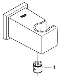 GROHE 26370000 - EUPHORIA CUBE Raccordo a gomito da parete DN 15, cromo lucido