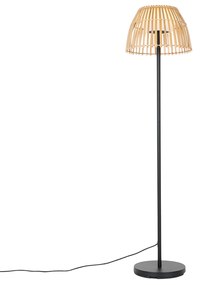 Lampada da terra per esterni rustica nera con bambù incl. LED - Kaiser