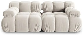 Divano componibile beige con rivestimento in velluto 188 cm Bellis – Micadoni