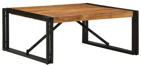 Tavolino Salotto 80x80x35 Cm Legno Massello Di Acacia /