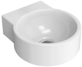 Ceramica Flaminia MINI TWIN Lavamani sospeso cm 27 con piano rubinetteria senza troppopieno in ceramica bianco