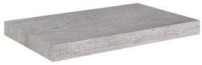 Scaffali a parete 4 pz grigio cemento 50x23x3,8 cm in mdf