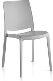 Sedia da giardino London Matt NEW GARDEN, 4 pezzi, polipropilene grigio