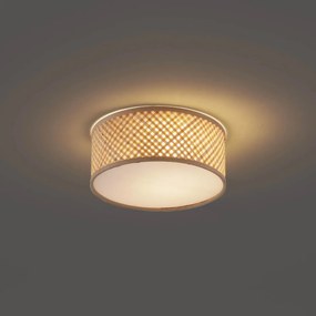 Lampada da soffitto in bambù orientale naturale 30 cm - Tremmo