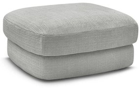 Poggiapiedi grigio chiaro con rivestimento in ciniglia Leonore – Bobochic Paris