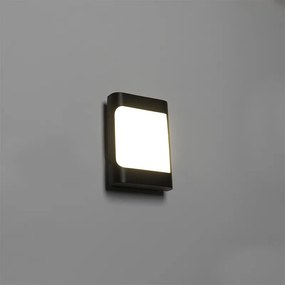 Lampada da parete da esterno di design nera incl. LED IP44 con sensore crepuscolare - Khuvan