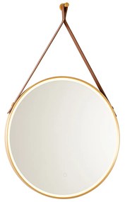 Specchio da bagno moderno oro con LED e dimmer tattile - Pien