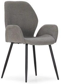 Set di sedie da pranzo grigia in imbottito 2 pz Ansu – Marckeric