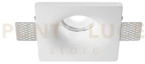 Gfa611-  faretto quadrato in gesso 1 luce attacco gu10 12cm d.5cm d...
