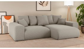 Divano angolare beige allungabile/con contenitore (con composizione variabile) Luma – Ropez