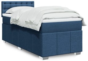 Giroletto A Molle Con Materasso Blu 100x200 Cm İn Tessuto /