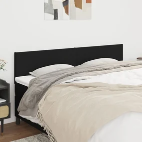 Testiera 2 Pz Nera 90x5x78/88 Cm İn Tessuto /