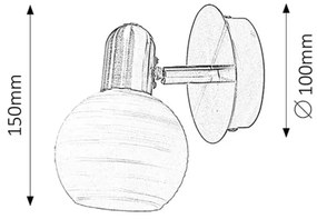 Rabalux 6341 - Applique AUREL 1xE14/40W/230V