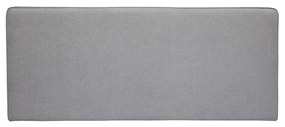 Testata letto a muro in tessuto effetto velluto grigio L180 cm LILY