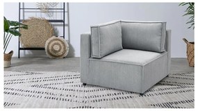 Modulo divano in velluto a coste variabile grigio chiaro Nihad modular - Bobochic Paris