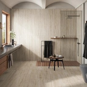 Piastrella da rivestimento interno ed esterno 20 x 120 cm Sp. 9 mm rettificato Pompei in gres naturale smaltato opaco bianco traffico molto intenso (pei 5/5) R10 0.96 mq