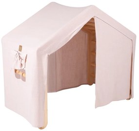Pikler triangolo montessori rosa/di colore naturale in pino massiccio 112x61x94 cm Montessori – Meowbaby