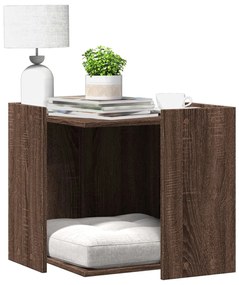 Recinto Lettiera Gatti Rovere Marrone 53x53x51 Cm İn Truciolato /