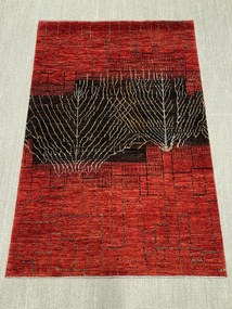 Loribaft Tappeto 180 x 120 Rosso (Iran) Annodato A Mano