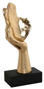 Statua Decorativa Home ESPRIT Dorato Viso 20,5 x 14,5 x 42,5 cm (2 Unità)