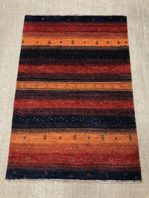 Loribaft Tappeto 80 x 120 Rosso (Iran) Annodato A Mano