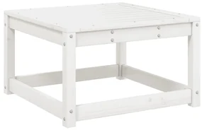 Set divani da giardino 3 pz bianco in legno massello di pino