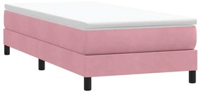 Giroletto A Molle Senza Materasso Rosa 100x210 Cm İn Velluto /