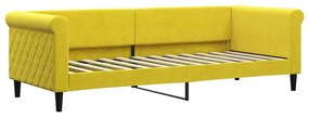 Letto da giorno giallo 80x200 cm in velluto