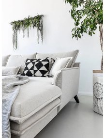 Divano letto angolare beige chiaro, angolo destro Charming Charlie - Miuform