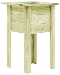 Fioriera Rialzata Giardino Piedini 50x50x80cm Legno Impregnato