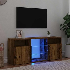 Mobile Porta Tv Con Led Legno Antico 120x30x50 Cm Multistrato /