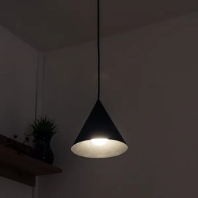 Lampadario a sospensione con cavo ETNA II 1xE27/15W/230V Ø 18,5 cm nero