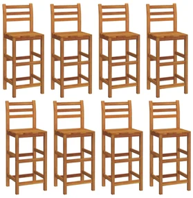 Set da bar per giardino 9 pz in legno massello di acacia