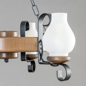 Brilagi - Lampadario a sospensione con catena ROATA 3xE14/40W/230V faggio/noce