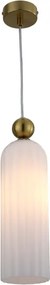 Lampadario a cavo PIEGA 1xE14/40W/230V ottone/bianco