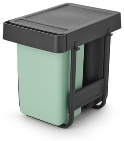 Bidone in plastica da incasso per raccolta differenziata in grigio scuro menta 30 l Sort&amp;Go - Brabantia