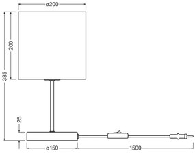 Ledvance - Lampada da tavolo DECOR CARDBOARD 1xE27/15W/230V diametro 20 cm