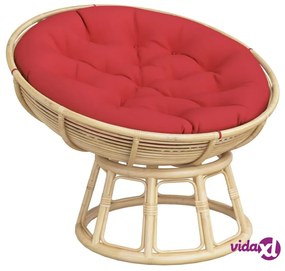 vidaXL Cuscino Rotondo Rosso Ø 100x11 cm in Tessuto Oxford