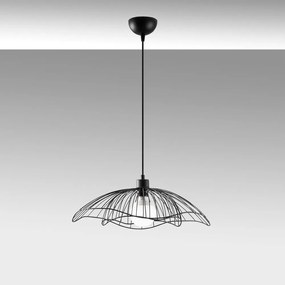 Lampadario nero con paralume in metallo ø 50 cm Farac – Opviq lights