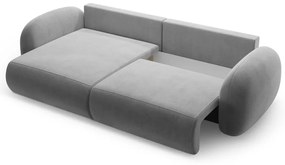 Divano angolare grigio scuro allungabile/con contenitore con rivestimento in velluto Tonale – Cosmopolitan Design