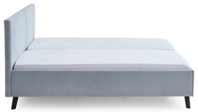 Letto matrimoniale imbottito azzurro con rete inclusa 160x200 cm Piano – Meise Möbel