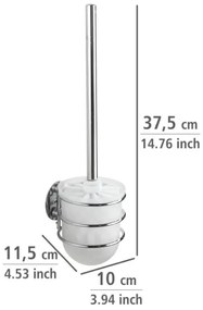 WENKO 18768100-WC set TURBO-LOC rotondo acciaio 10x37,5 cm cromo lucido/bianco