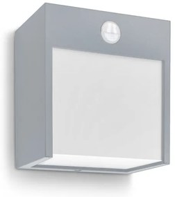 Brilagi TERNI LED/12W/230V lampada da parete esterna con sensore grigia IP44