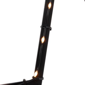Faretto natalizio Stella di Natale nero 60 cm con LED IP44 - Kas