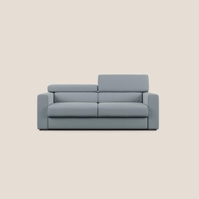Dylan divano allungabile con pouf estraibile poggiapiedi in tessuto fiammato simil cotone impermeabile T19 carta da zucchero