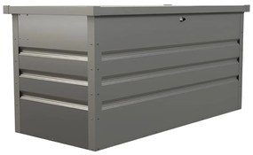 Baule portaoggetti da giardino volume 400 litri in Acciaio galvanizzato Grigio - TOMASO