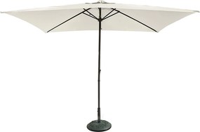 Ombrellone da Giardino Cuba 3x2 m Copertura in Poliestere Struttura in Acciaio Écru...